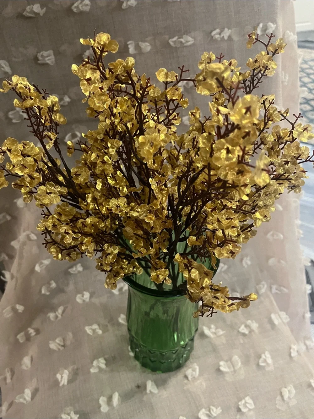 Gold Artificial Flowers Arrangement - Decorative Home Accent